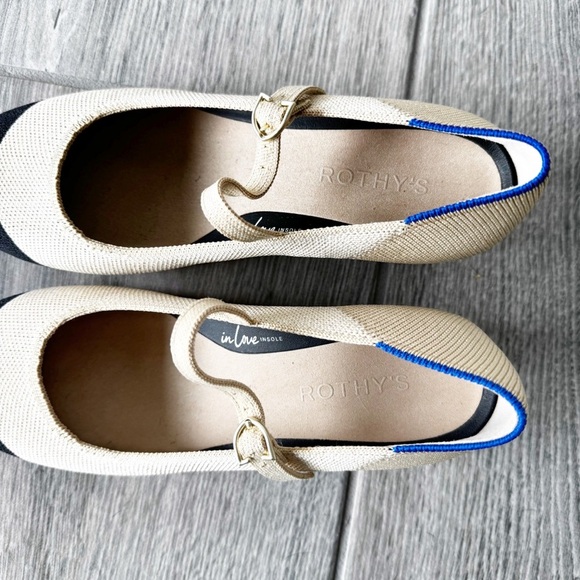 Rothy's Beige and Black Heels - Picture 7 of 9